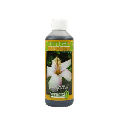 Jungle Boost Jungle Bloom Dünger in 500 ml Flasche, ideal für Pflanzen, mit natürlicher Formulierung für üppiges Wachstum.