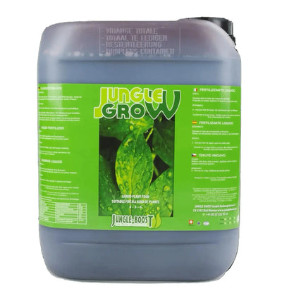 Jungle Boost Jungle Grow Dünger in 500 ml Flasche, grüne Verpackung mit Jungle Boost Logo, für Pflanzenwachstum