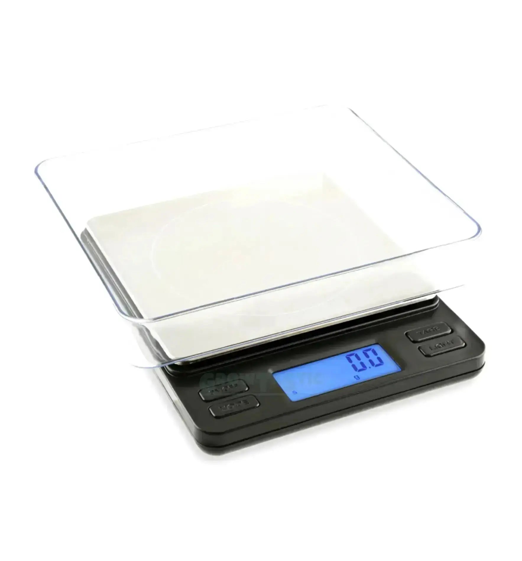 Digitale Waage Kenex Scale Magno 1000 mit LCD-Anzeige und Edelstahlplattform, präzise Gewichtsmessung.