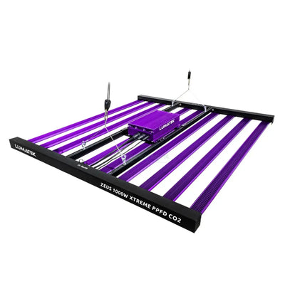 LED Pflanzenleuchte Lumatek Zeus 1000W Xtreme mit hoher PPFD und CO2-Unterstützung, für optimale Pflanzenbeleuchtung.