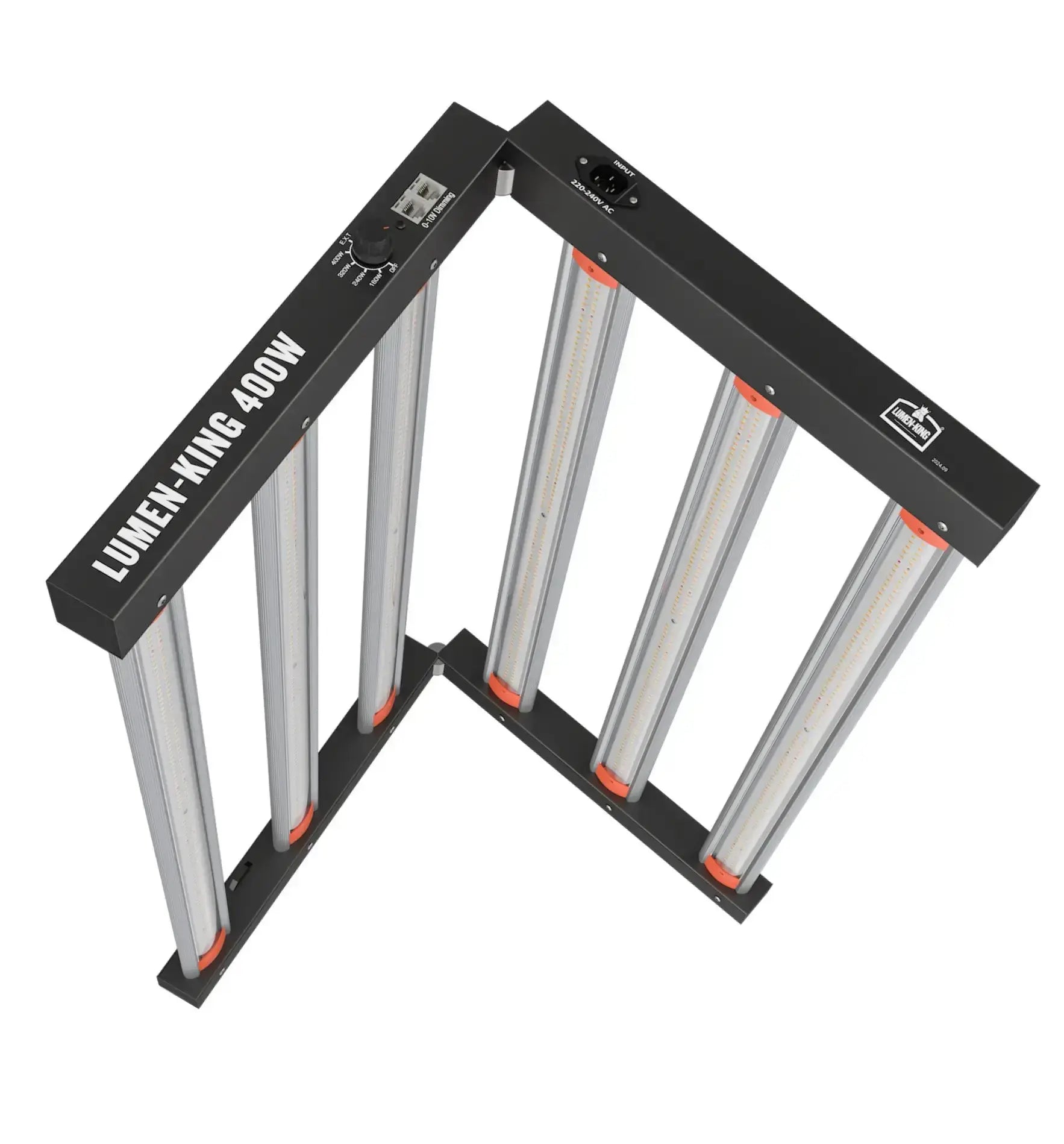 Lumen-King LED Pflanzenleuchte Eco-Line 400W, hell erleuchteter Leuchtkörper für Pflanzenwachstum, in schwarz mit Kabel.