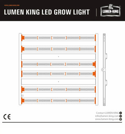 Lumen-King LED Pflanzenleuchte Professional Line 465W, hell leuchtende Grow-Lampe für Pflanzen, im Einsatz.