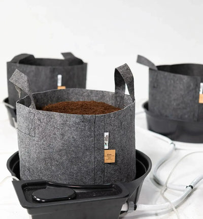 Hydroponisches Megapot System für Stofftöpfe, modulares Bewässerungssystem in 16 Liter, automatische Bewässerung, langlebiges Design