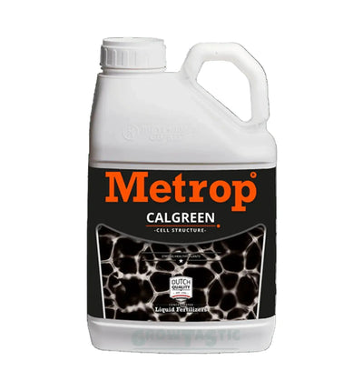 Grüner Dünger Metrop Calgreen in 250 ml Flasche, ideal für Pflanzenpflege, von der Marke Metrop, sichtbar im Bild
