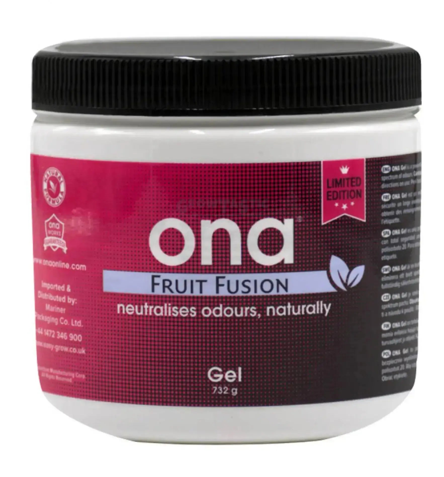 ONA Fruit Fusion Geruchsneutralisationsspray in 250 ml Flasche, frischer Fruchtduft zur Geruchsbekämpfung.
