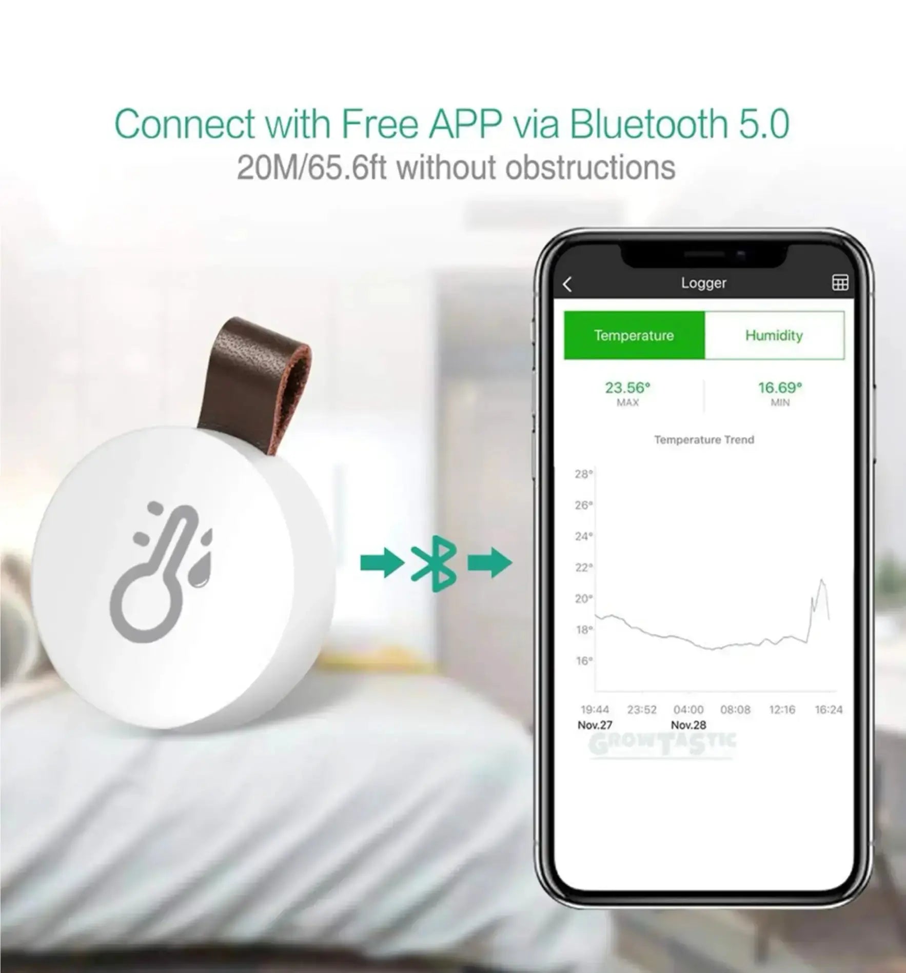 ORIA Wireless Thermometer Hygrometer Mini Wireless Humidity Temperature Sensor 5