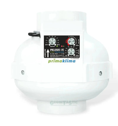 Prima Klima PK EC-TC Abluftventilator, temperaturgeregelt, 125 mm Durchmesser, leistungsstark für effiziente Luftzirkulation