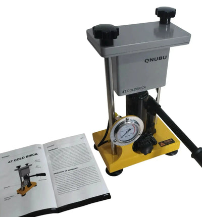 Qnubu Cold Brick 4 Töne Extraktionspresse mit Manometer, Mold 6x12, stabile Metallpressen für Extraktionsprozesse
