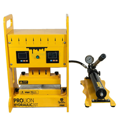 Qnubu Press Pro Lion Hydraulikpresse, 20 Tonnen, mit 12x12cm Platte, für Extraktionsarbeiten, stabile Metallbauweise