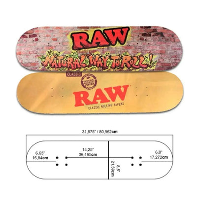 RAW Street Skateboard Bricks & Classic 8.5'', langlebiges Skateboard mit robustem Deck und modernen Design, perfekt für Street-Skating.