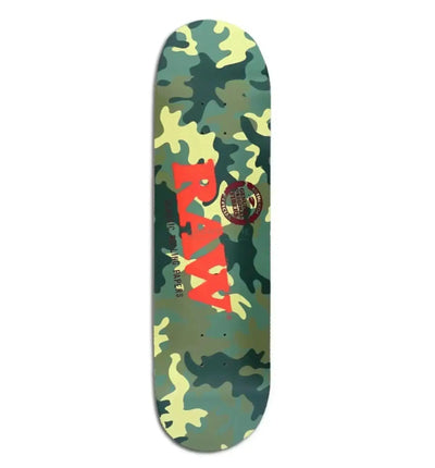 RAW Street Skateboard mit Camouflage- und Schwarzdesign, 8,5 Zoll, robustes Skateboard für Street-Skaten