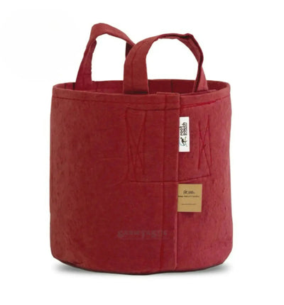 Brauner Textil-Pflanztopf von Root Pouch mit Henkel, 3,8 Liter, ideal für Pflanzen und Gartenmöbel, langlebiger Pflanztopf