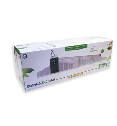 Sanlight EVO Set 4-120 1.5 LED Pflanzenleuchte, energiesparende LED-Leuchte für Pflanzenwachstum, schwarz, kompakte Bauform