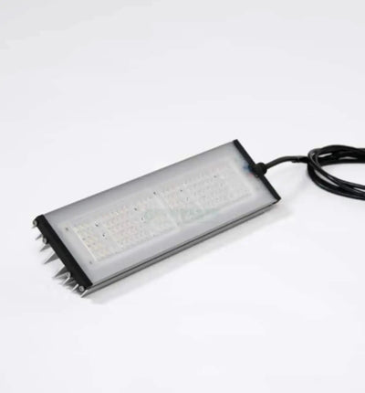 Sanlight Stixx LED 50 Pflanzenleuchte, kompakte LED-Leuchte für Pflanzenwachstum, zeigt die leuchtende Leuchte mit Gehäuse in der Abbildung