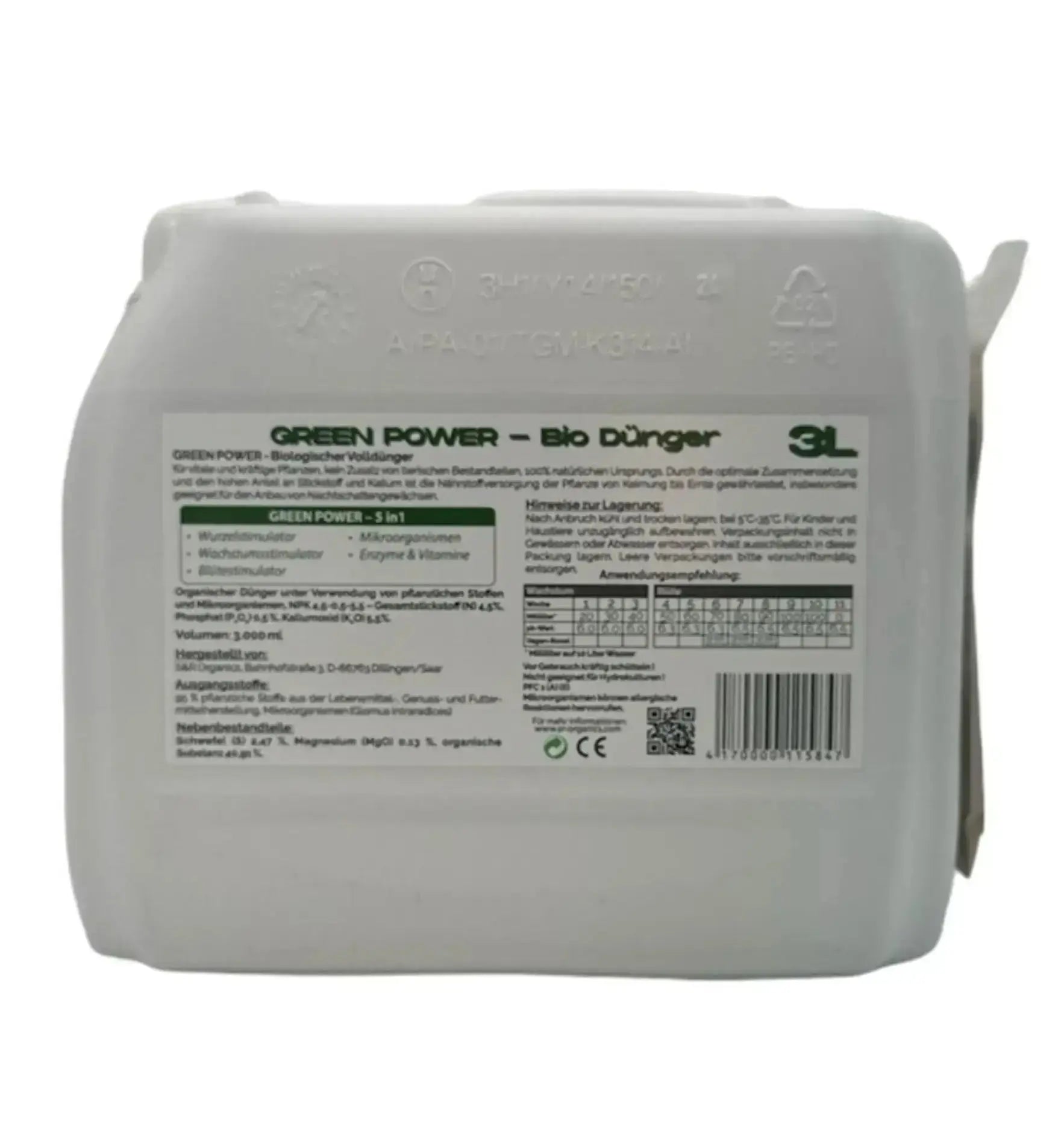 SR Organics Green Power + Vegan Phosphor Boost Dünger in 1-Liter-Beutel, umweltfreundlich und vegan, fördert das Pflanzenwachstum.