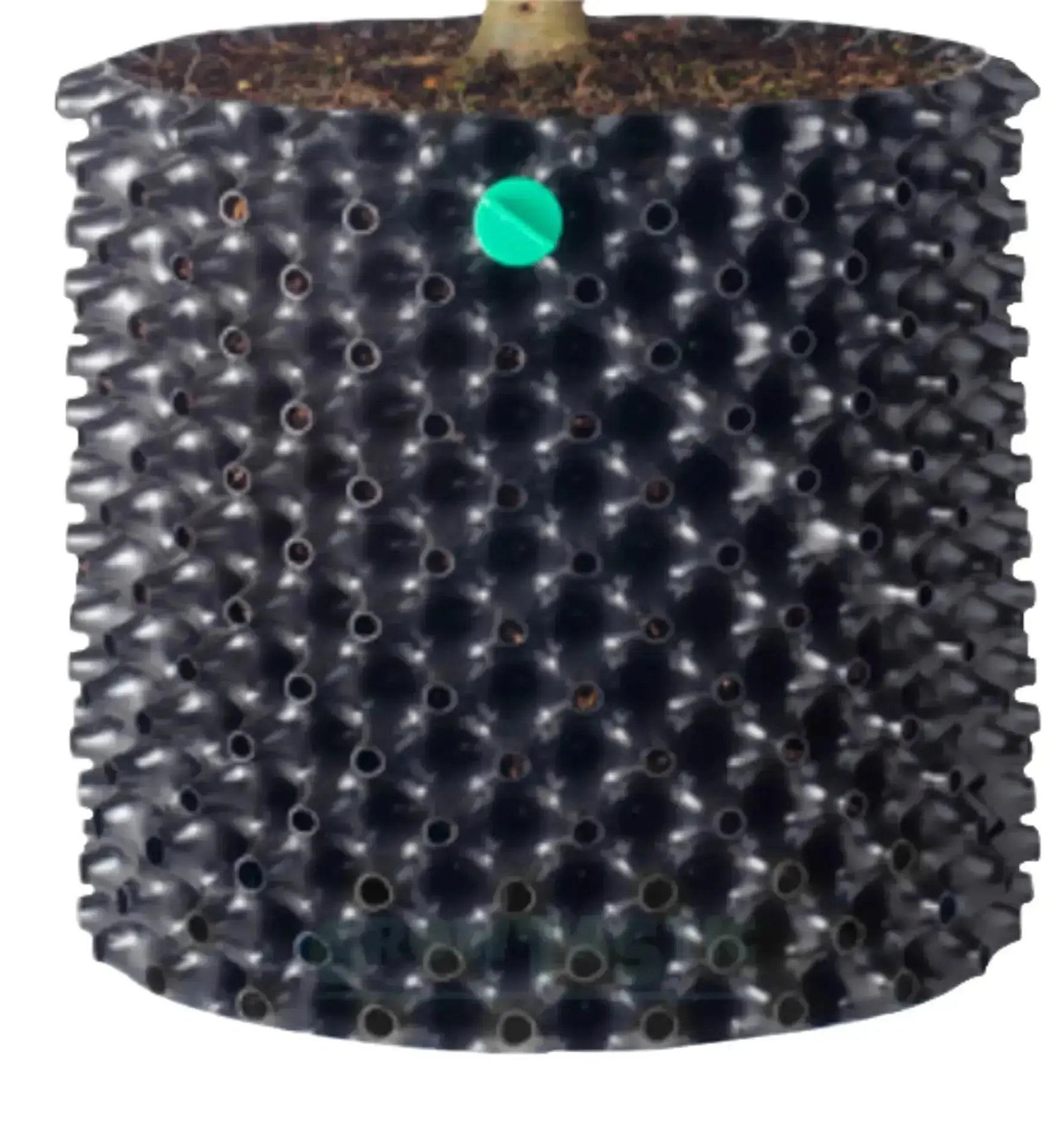 Schwarzer Air-Pot® Pflanztopf von Superoots, 1 Liter, 10 cm Durchmesser, 14,5 cm Höhe, für gesunde Pflanzenwurzeln
