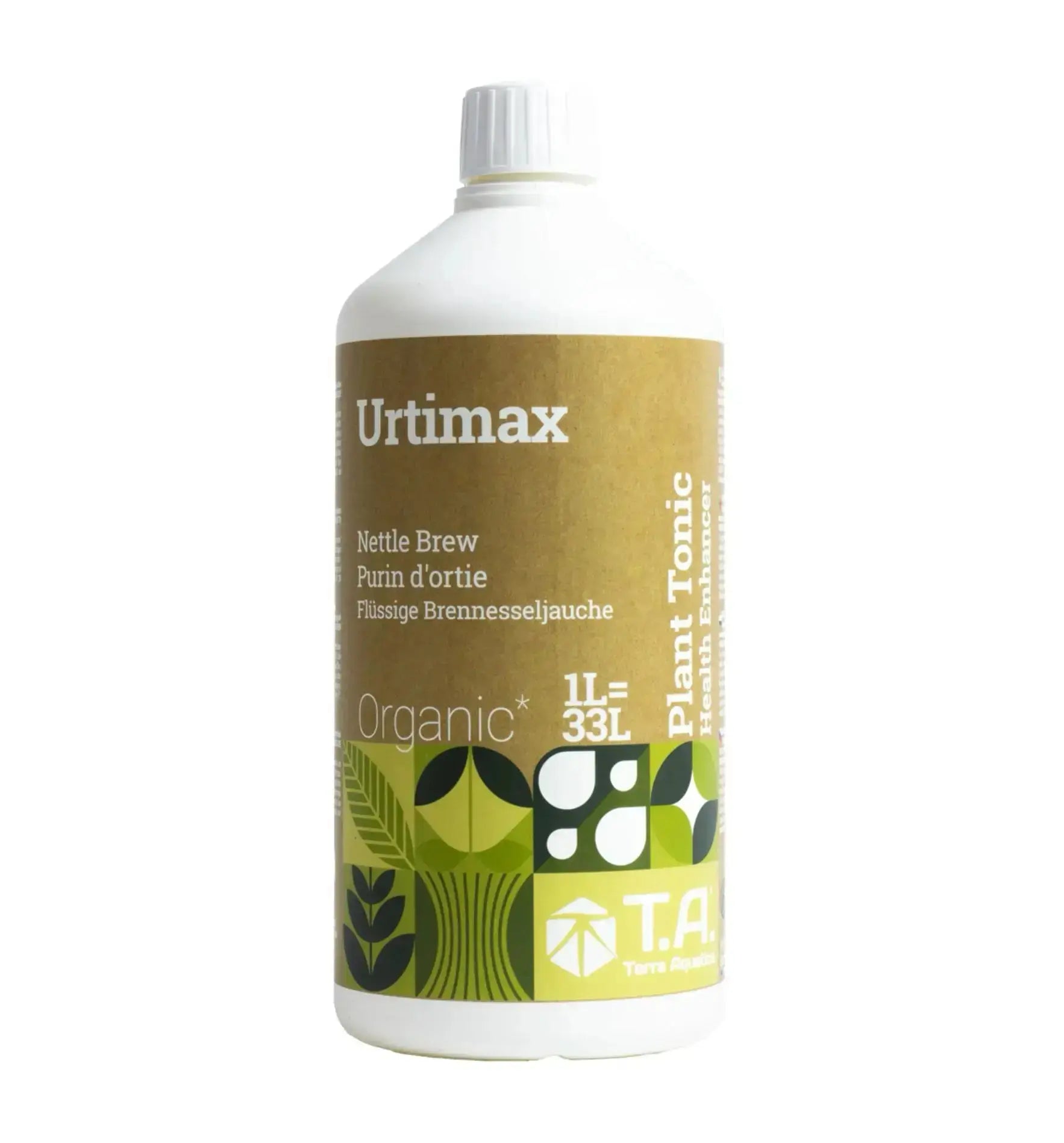 Terra Aquatica Urtimax® Dünger in 1-Liter-Flasche, natürliche Pflanzennahrung für gesunde Pflanzen, Terra Aquatica Marke.