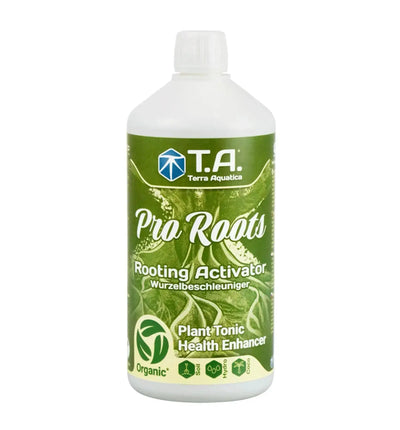 Terra Aquatica Pro Roots Dünger in 30 ml Flasche, ideal für Pflanzenwurzeln, zeigt die Verpackung und Produktdetails.