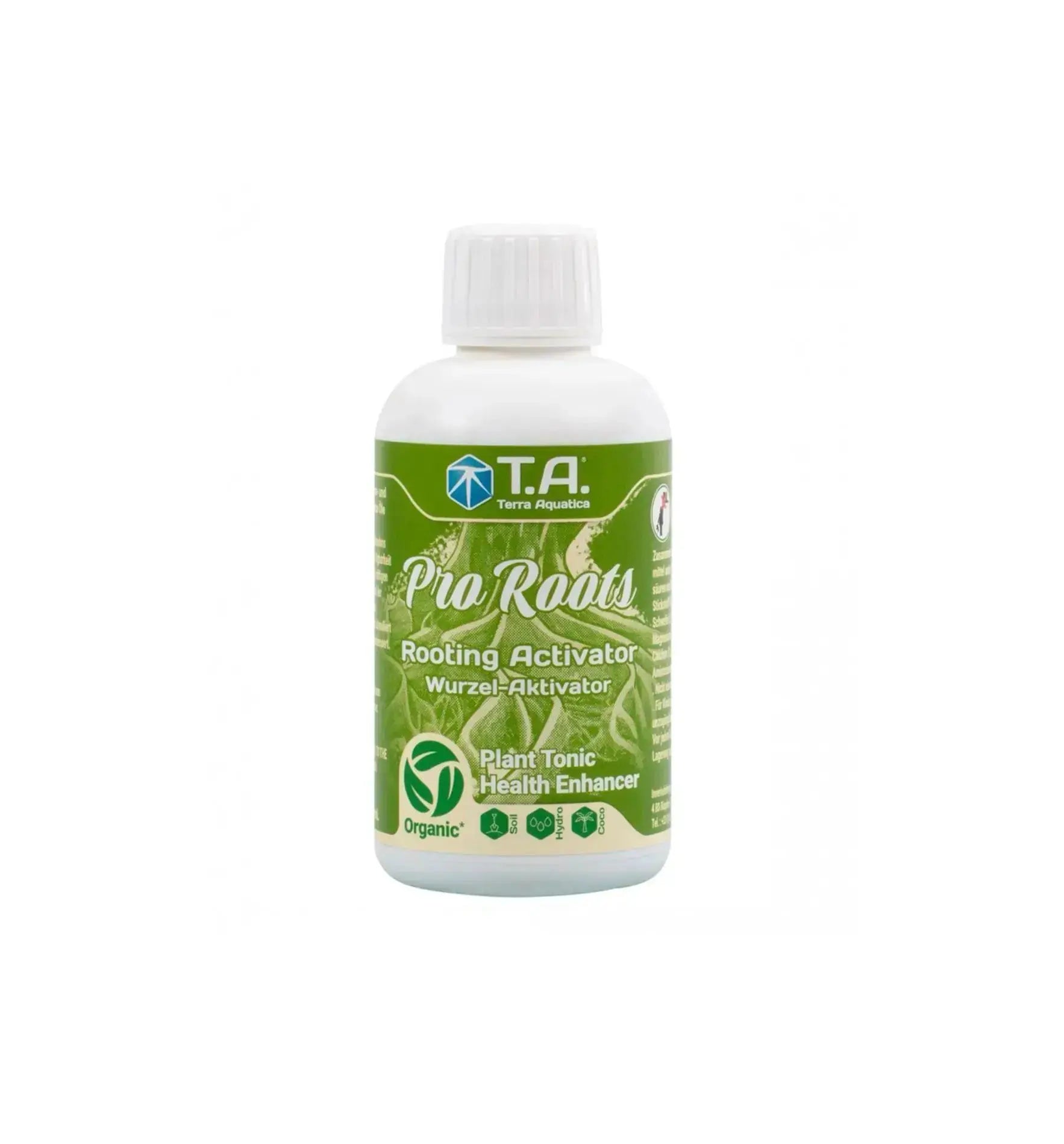 Flasche mit 30 ml Terra Aquatica Pro Roots Dünger für gesunde Pflanzenwurzeln und optimales Wachstum.