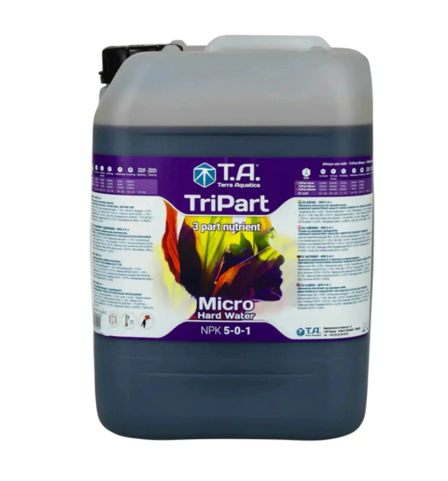Terra Aquatica TriPart® Micro Dünger in 500 ml Flasche, für Pflanzen, mit Hartwasser, flüssiger Dünger für gesunde Pflanzen.