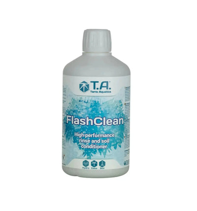 Terra Aquatica FlashClean® Dünger in einer 500 ml Flasche, naturbelassener Pflanzenpflegemittel für gesunde Pflanzen.