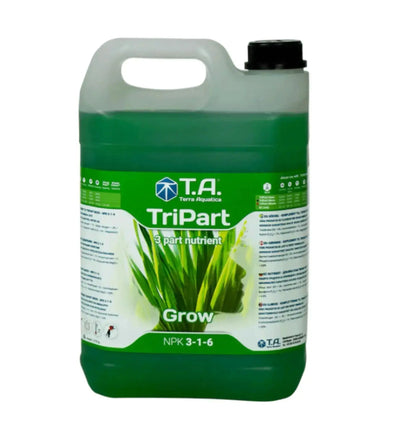 Terra Aquatica TriPart® Grow Dünger in 500 ml Flasche, flüssiger PflanzenNährstoff für gesundes Wachstum, sichtbar in der Flasche